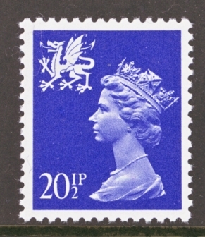 SG  W53 20½p blue