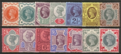 1887 Jubilee Set SG 197-214  Fresh M/M  Set of 14