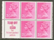 X851l 2½p x 5 + Tear Off Label