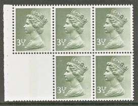 X859v 3½p CB x 5, Blank Label