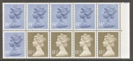 X894la 11½p x 4, 14p x 6   11½ at left