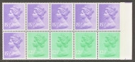 X899la 12½p x 4, 15½p x 6 12½p at left