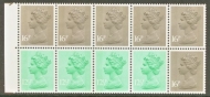 X899n 12½p x 4, 16p x 6 12½ at left