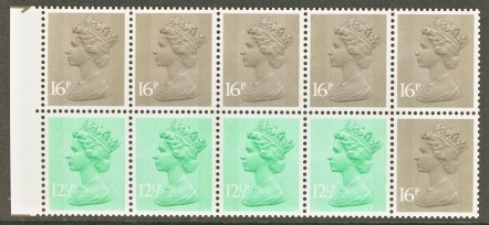 X899n 12½p x 4, 16p x 6 12½ at left